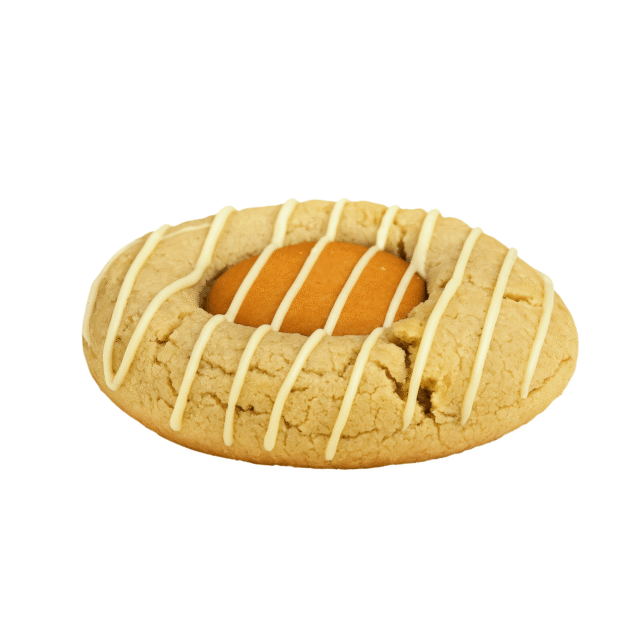 Banana Pudding Cookie Heavenly Delight with Nilla wafer and white chocolate drizzle